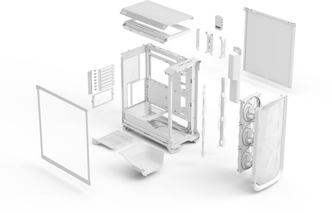 Torre E-ATX Fractal Design Meshify 3 Ambience Pro RGB Blanca TG Clear Tint image number 6