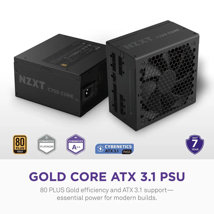 Fuente Alimentaci&oacute;n NZXT 750W Core 80+ Gold ATX 3.1 PCIe 5.1 image number 2