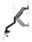 Soporte de Mesa Tooq Tilt e Girat&oacute;rio 13" a 34" Max. 10kg Negro image number null