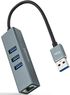 Adaptador Gigabit NanoCable USB 3.0 a Ethernet Gigabit 10/100/1000 Mbps / 3x USB 3.0 15 CM Gris image number null