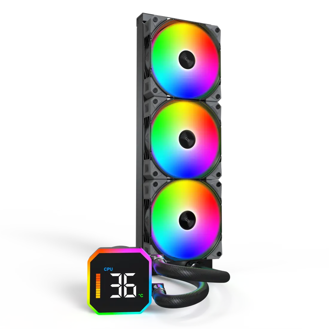 Water Cooler CPU Montech HyperFlow Digital 360mm Negro image number 0