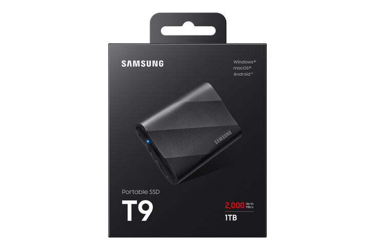 SSD Externo Samsung Portable T9 1TB USB3.2 Gen2 Negro (2000/1950MB/s) image number 7