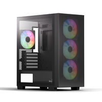 Caja Micro-ATX Aerocool B310A Flow ARGB Vidro Temperado Preto