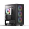 Caja Micro-ATX Aerocool B310A Flow ARGB Vidro Temperado Preto