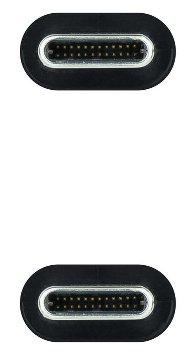 Cable USB-C 3.1 Gen2 Nanocable 10Gbps 5A 4K/60Hz 0.5 M Negro image number 2