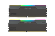 KLEVV Kit 32GB (2 x 16GB) DDR5 CRAS V 6400MHz CL30 RGB Obsidian Black (Intel XMP/AMD Expo) image number null