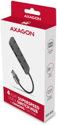 Hub Switch AXAGON HUE-MSA Superspeed USB-A, 4x USB 3.0, Activo - 20cm image number null