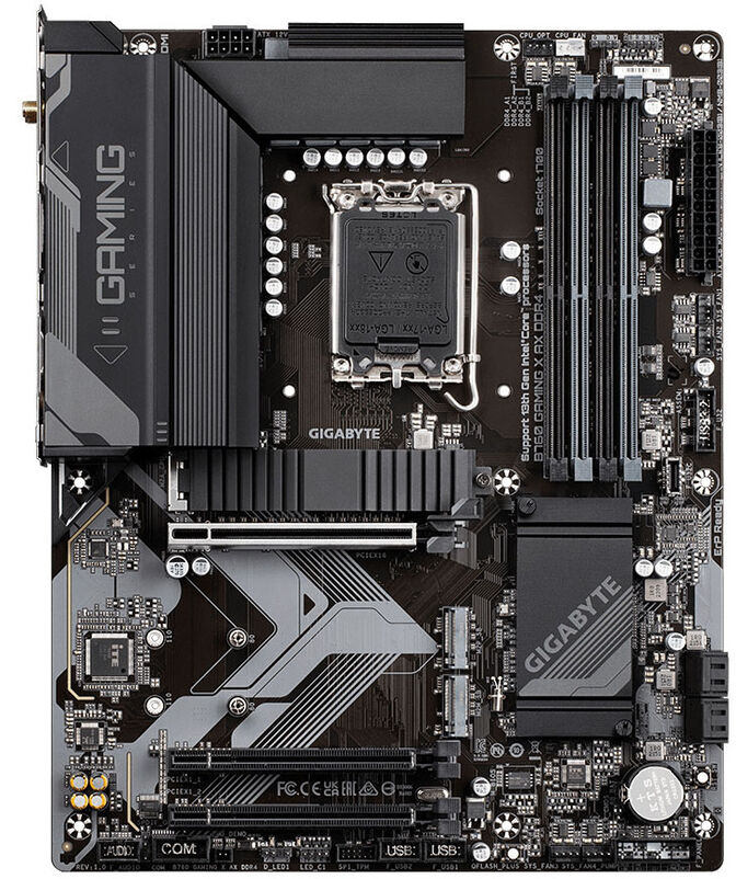 GIGABYTE B760 GAMING X AX DDR4 Placa base - Soporta CPUs Intel Core de 14&ordf; generaci&oacute;n, VRM digital de 8+1+1 fases, hasta 5333MHz DDR4 (OC), 3xPCIe 4.0 M.2, Wi-Fi 6E, LAN de 2.5GbE, USB 3.2 Gen 2 image number 1