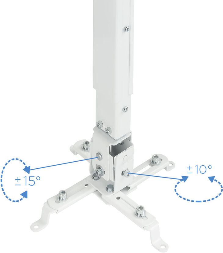 Soporte de Techo Tooq para Proyectores Tilt e GiRat&oacute;nrio Max.20kg Blanco image number 2