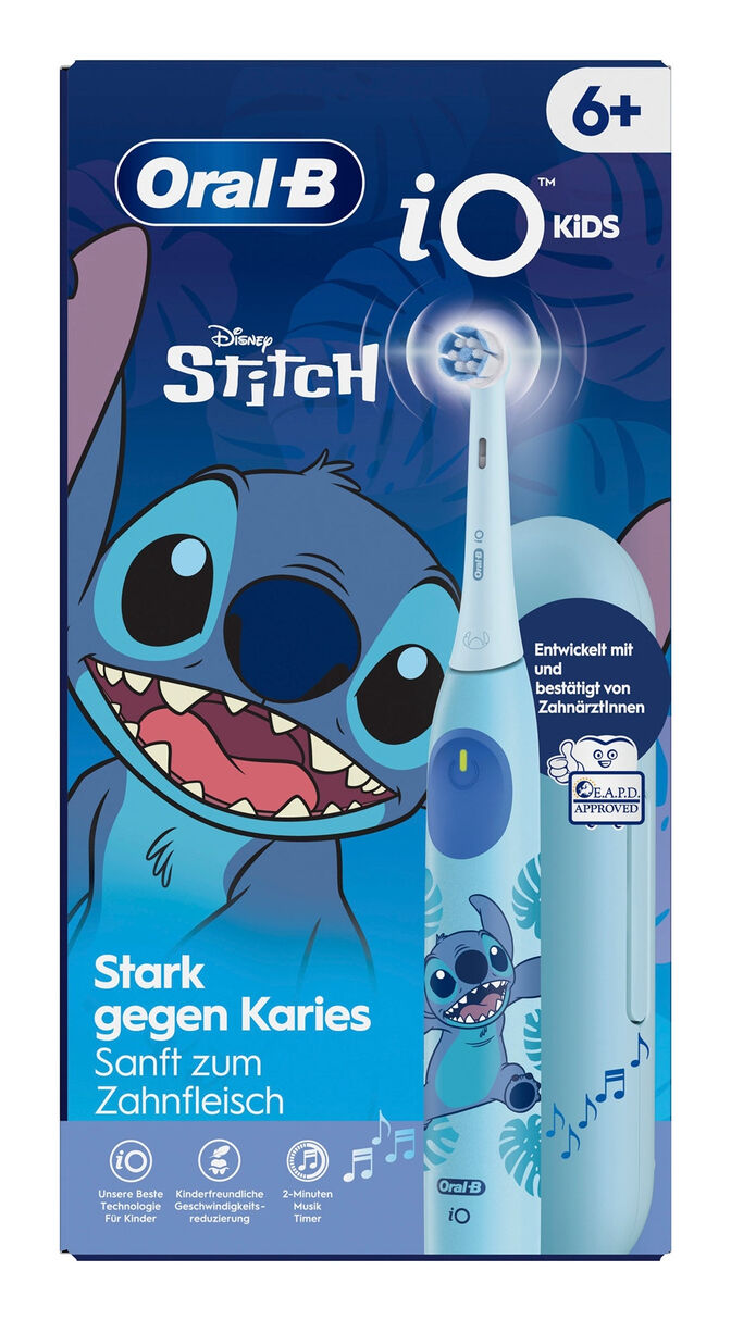Cepillo de Dientes El&eacute;ctrico Oral-B iO Kids 6+ Stitch con Estuche de Viaje image number 1