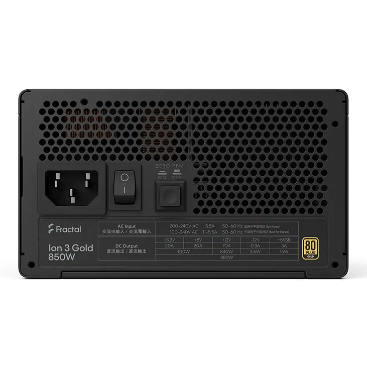 Fuente Alimentación Fractal Design Ion 3 850W 80+ Gold Full Modular ATX 3.1 PCIe 5.1 image number 6