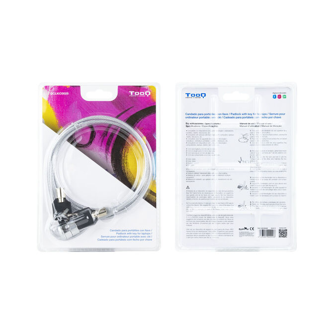 Candado Antirrobo Tooq con Llave 1,50 metros image number 18