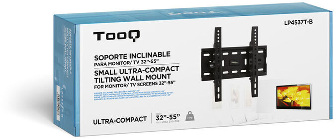 Soporte de Pared Tooq Tilt 32" a 55" Max. 75kg Negro image number 4