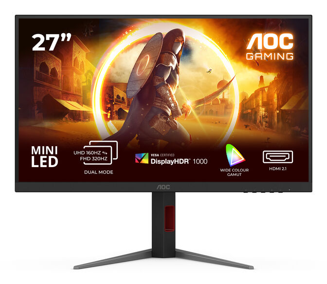 Monitor AOC Gaming 27" U27G4XM Fast IPS UHD 160Hz 1ms HDR1000 image number 0