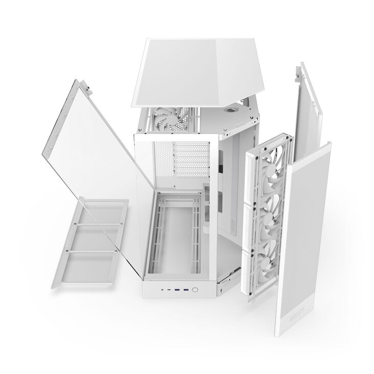 Torre E-ATX NZXT H9 Flow Blanca (2025) Cristal Templado image number 10
