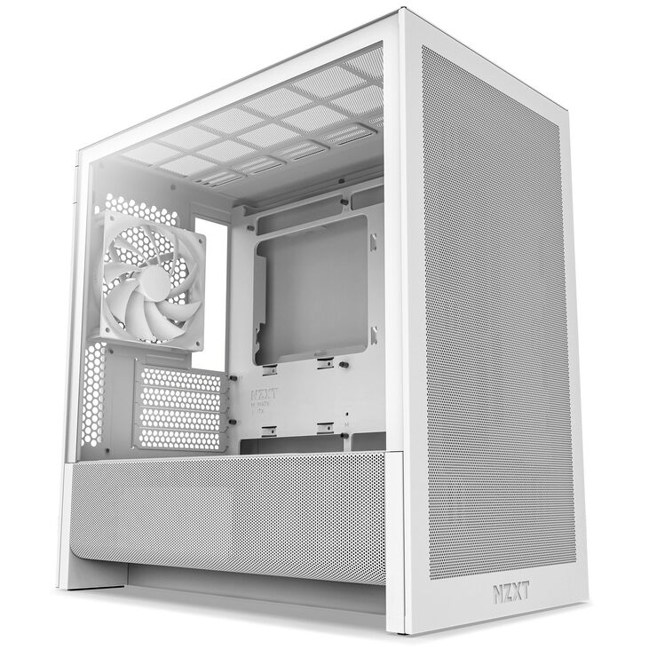 Torre Micro-ATX NZXT H3 Flow Blanca Cristal Templado image number 0