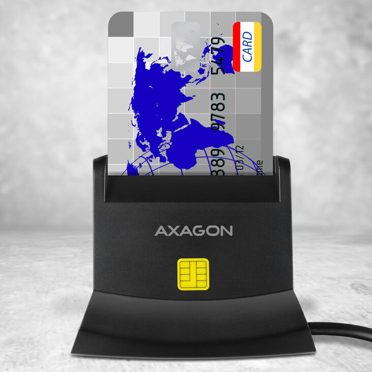 Lector de tarjetas cidadão/Smart CardSD/microSD/SIM AXAGON CRE-SM2 - USB 2.0 image number 1