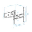 Soporte de Pared Tooq Inclinable 6 Pivotes 32" a 70" M&aacute;x. 40kg Negro image number null