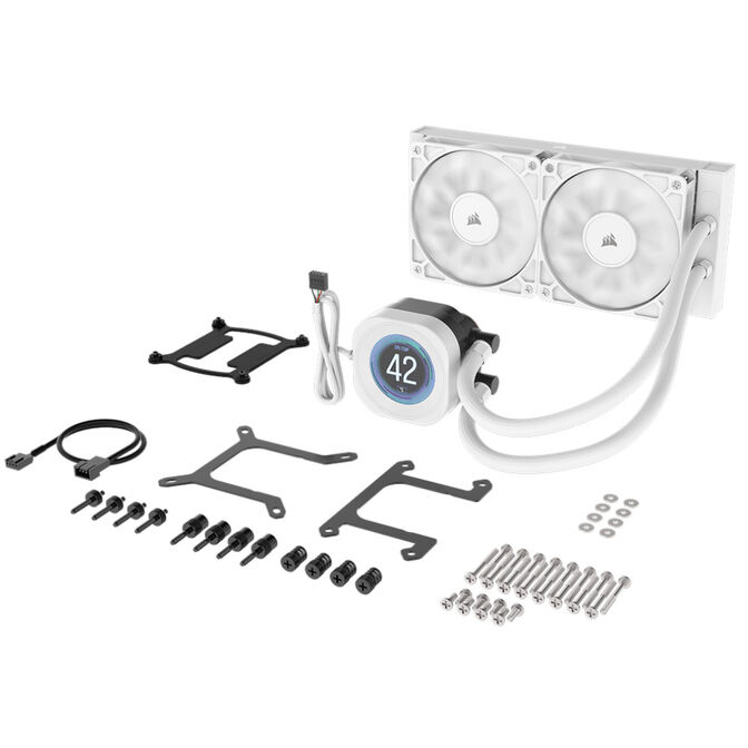 Refrigeraci&oacute;n L&iacute;quida CPU Corsair NAUTILUS RS LCD 240mm Blanco image number 5