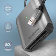 Lector de tarjetas externo AXAGON CRE-S3 External USB-A 3.2 Gen 1, 3-slot & lun SD/microSD/CF, UHS-II image number null