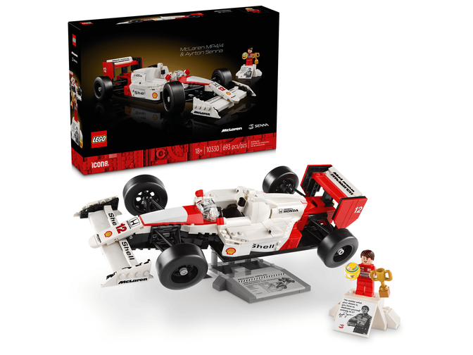 LEGO Icons: McLaren MP4/4 y Ayrton Senna, 693 Piezas (10330) image number 0