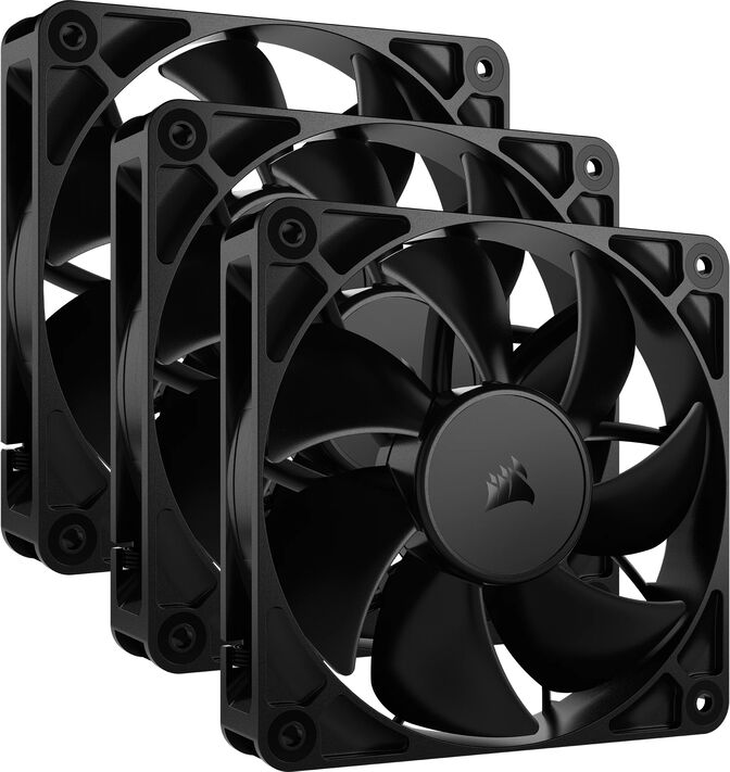 Ventilador Corsair RS120 PWM Negro 120mm (Pack 3) image number 0