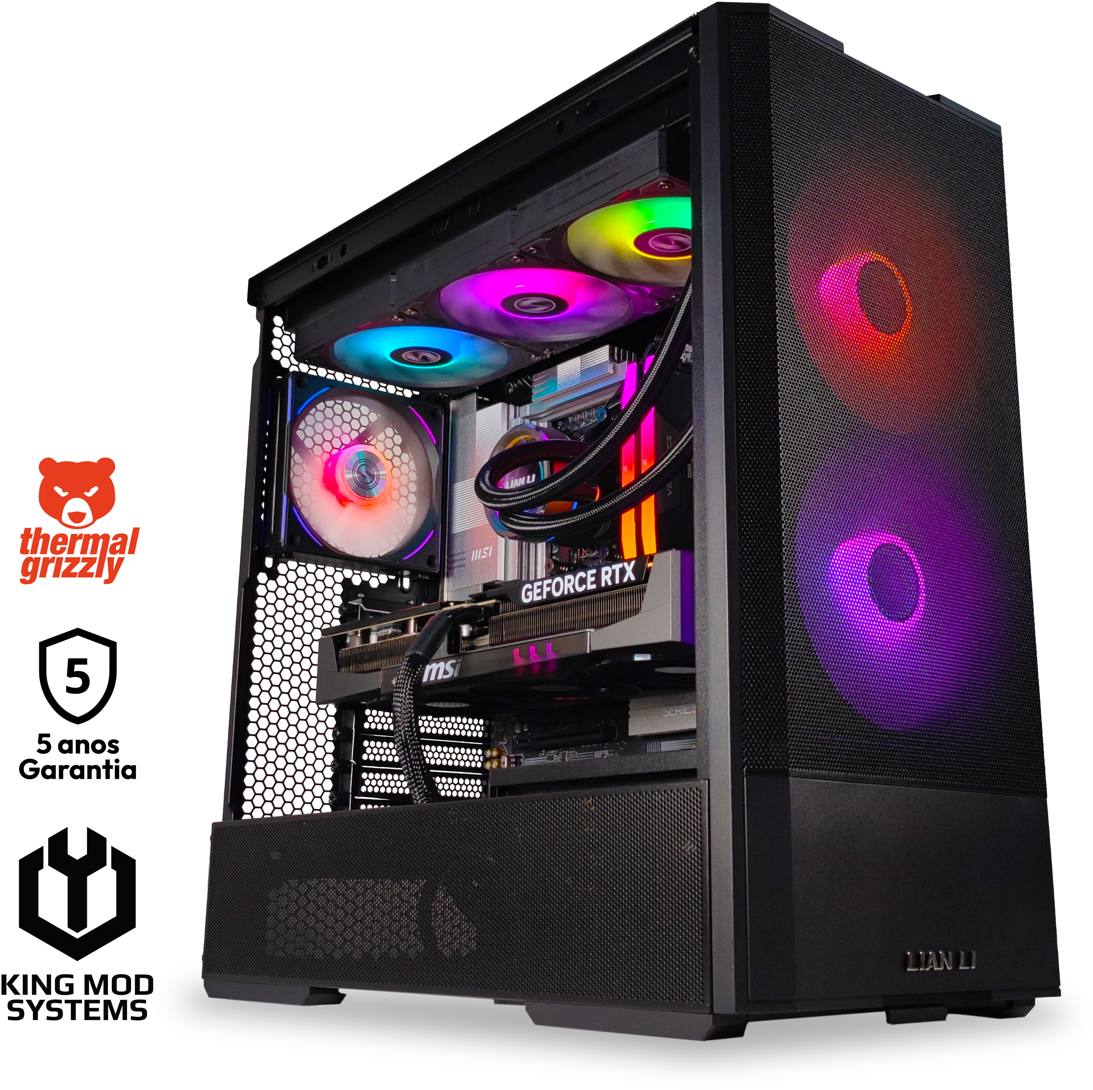 Ordenador King Mod Gamer-PC Ryzen 7 9800X3D 64GB DDR5 2TB RTX 5080 WiFi W11