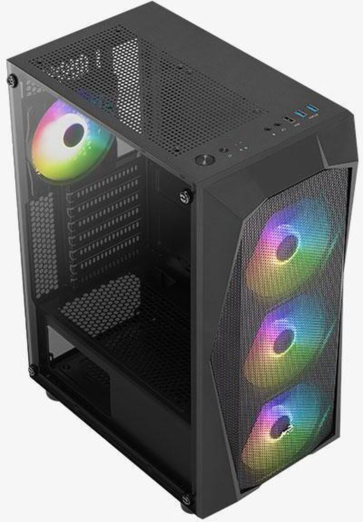 Caja ATX Aerocool Falcon ARGB Vidrio Templado Negro image number 1