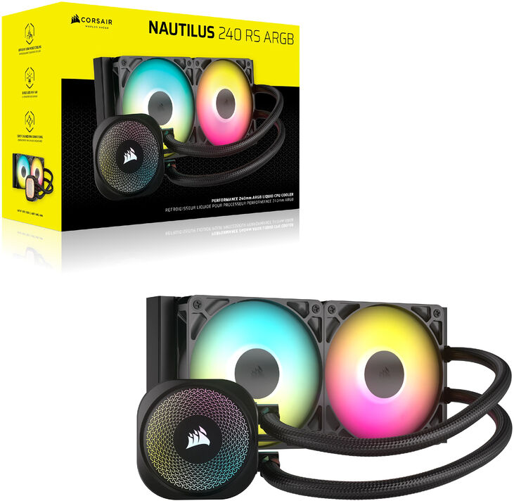 Refrigeración Líquida CPU Corsair NAUTILUS ARGB 240mm Negro image number 1