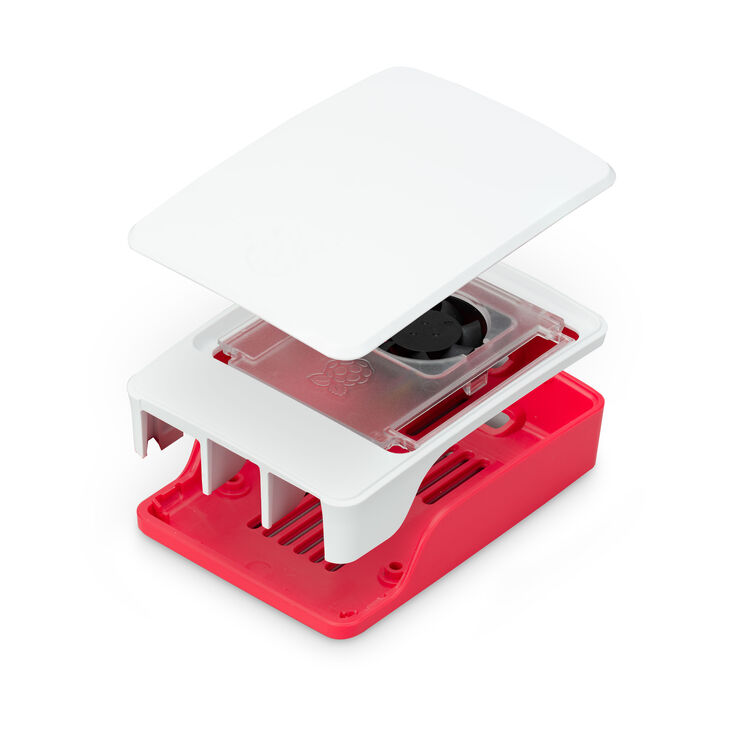 Caja Oficial para Raspberry Pi 5 em Blanco/Vermelho image number 1