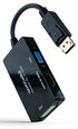 Adaptador NanoCable DisplayPort para HDMI / DVI / VGA 20 CM Negro image number null