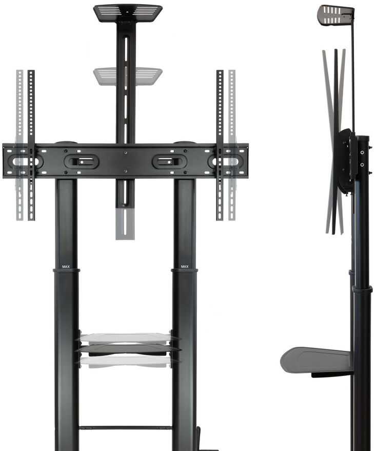 Soporte Móvel Tooq ZEUS 60" a 100" Máx. 100Kg Negro image number 2