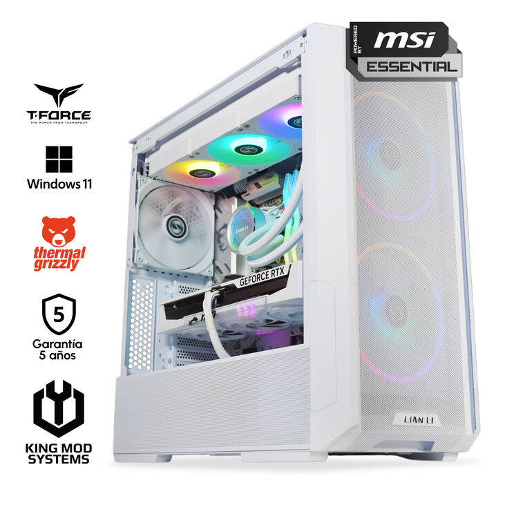 Ordenador King Mod Gamer-PC Ryzen 7 7800X3D 32GB DDR5 2TB RTX 5070 WiFi W11 image number 0