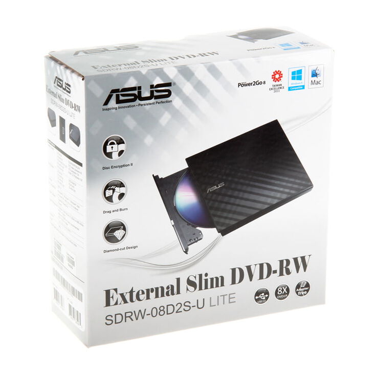 Drive Externa DVD±R Asus SDRW-08D2S-U Lite 8x Negro USB 2.0 image number 4
