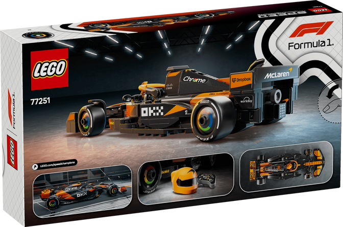 LEGO Speed Champions: Coche de Carreras McLaren F1 Team MCL38, 269 Piezas (77251) image number 1