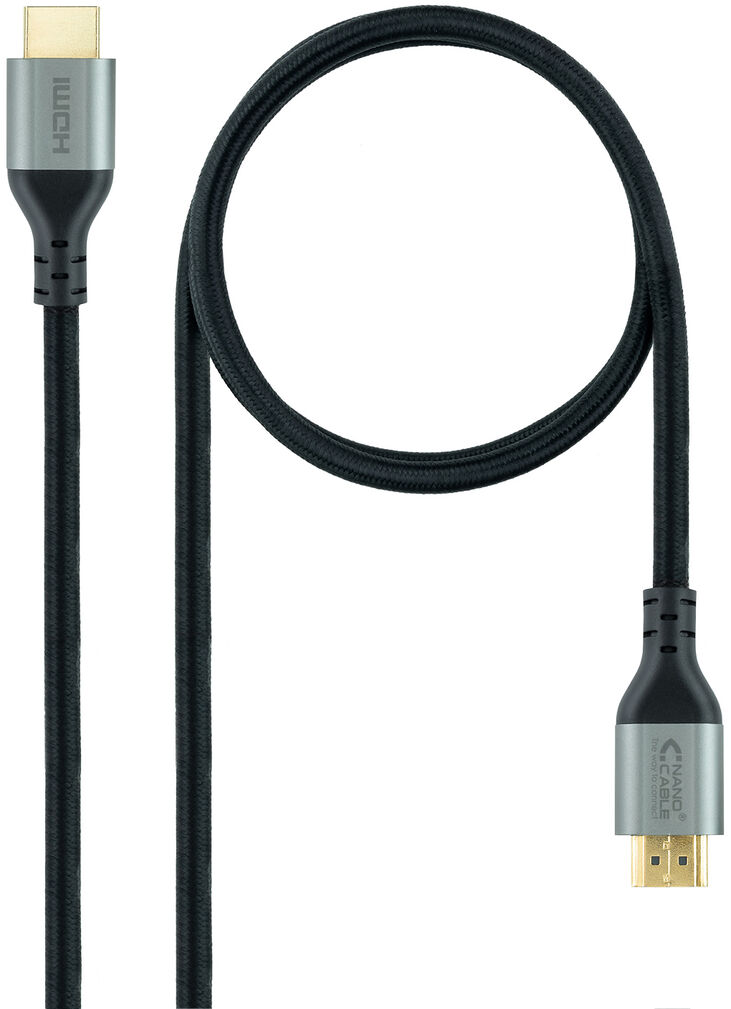 Cable HDMI V2.1 Ultra High Speed NanoCable USB-A M/M 1 M Negro Certificado ULTRA image number 0