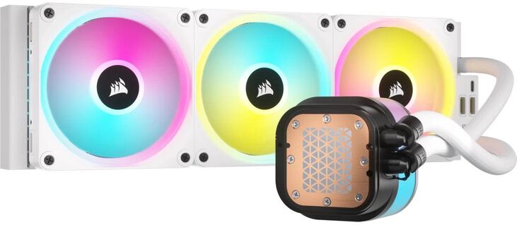 Refrigeraci&oacute;n L&iacute;quida CPU Corsair iCUE LINK H150i LCD 360mm Blanco image number 2