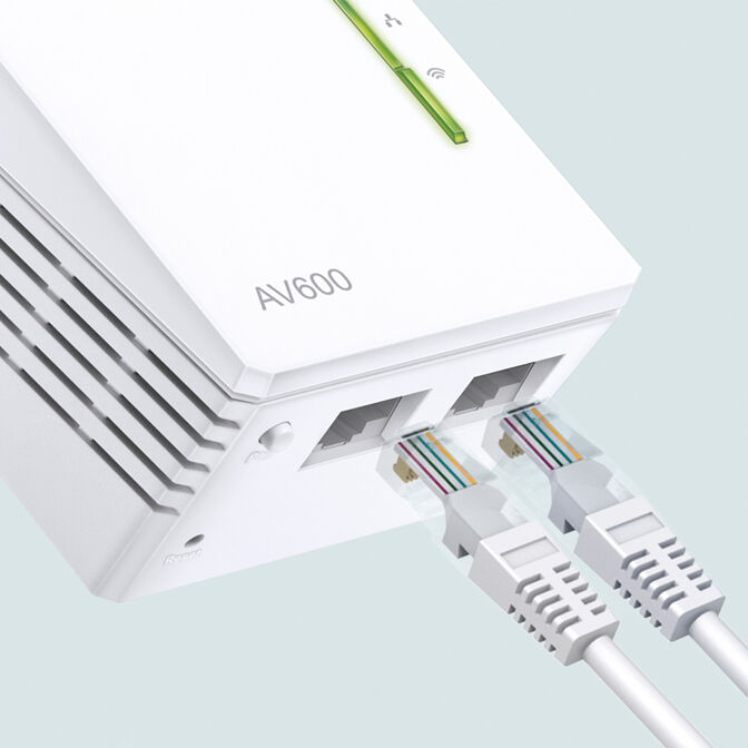 Powerline TP-Link TL-WPA4221 KIT AV600 Homeplug AV Fast Ethernet Wi-Fi 300Mbps image number 4