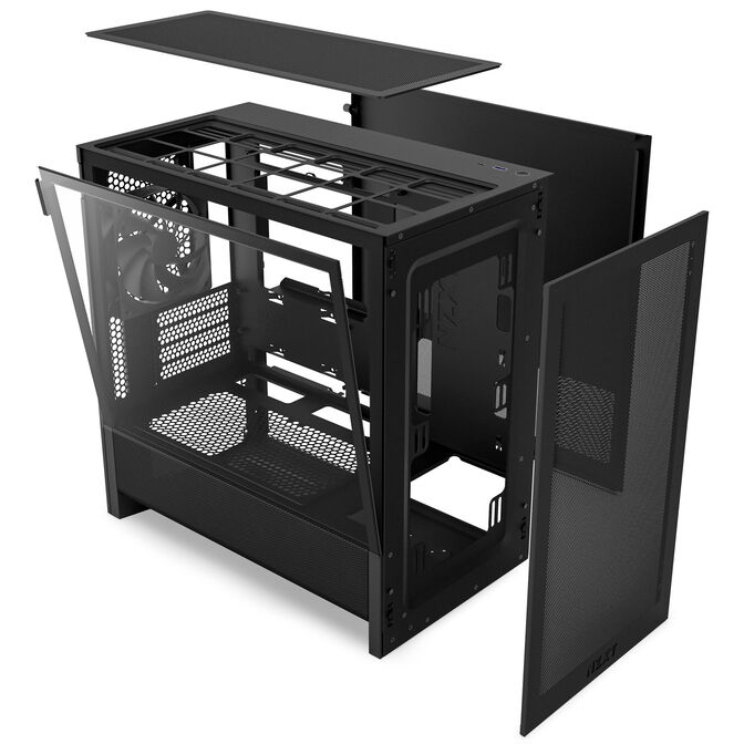 Torre Micro-ATX NZXT H3 Flow Negra Cristal Templado image number 11