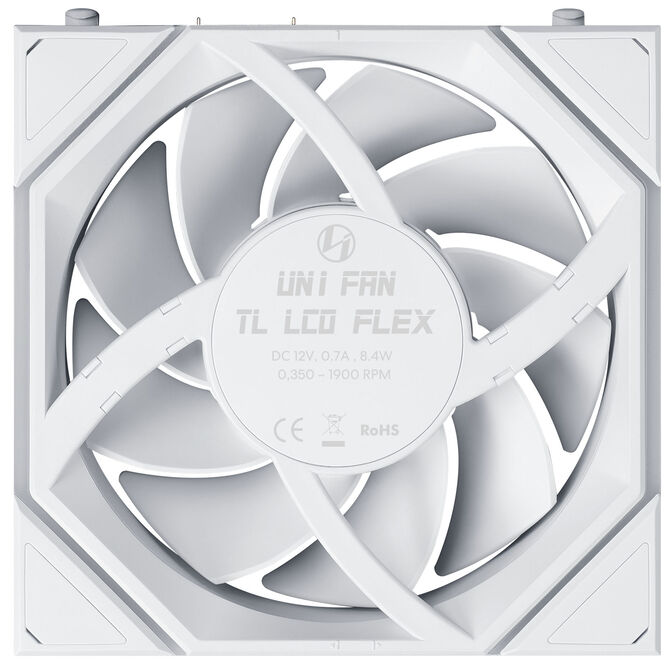 Ventilador Lian Li UNI FAN TL120 LCD FLEX Wireless Blanco 120mm image number 3