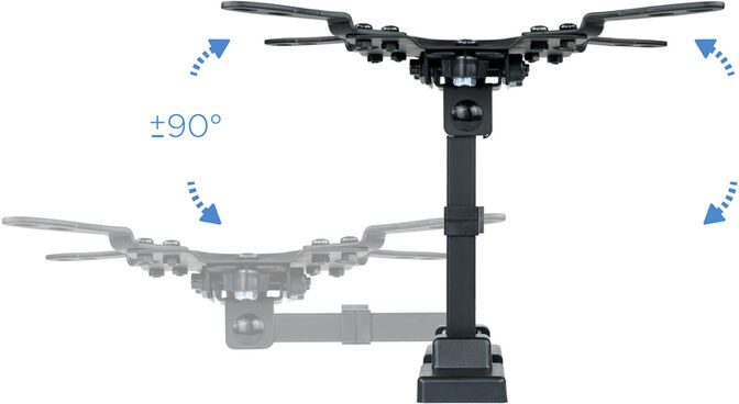 Soporte de Pared Tooq Tilt e GiRat&oacute;nrio 2 Pivots 13" a 42" 190mm Max. 20kg Negro image number 5