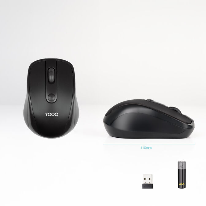 Rat&oacute;n Tooq TQMW-1103-B Wireless 1600DPI Negro image number 2