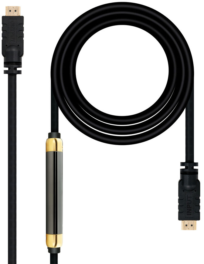 Cable HDMI V1.4 HEC NanoCable USB-A M/M 25 M c/Ferrite image number 0