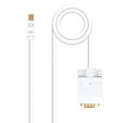 Cable Conversor NanoCable Mini DisplayPort/M para VGA/M 2 M Blanco image number null
