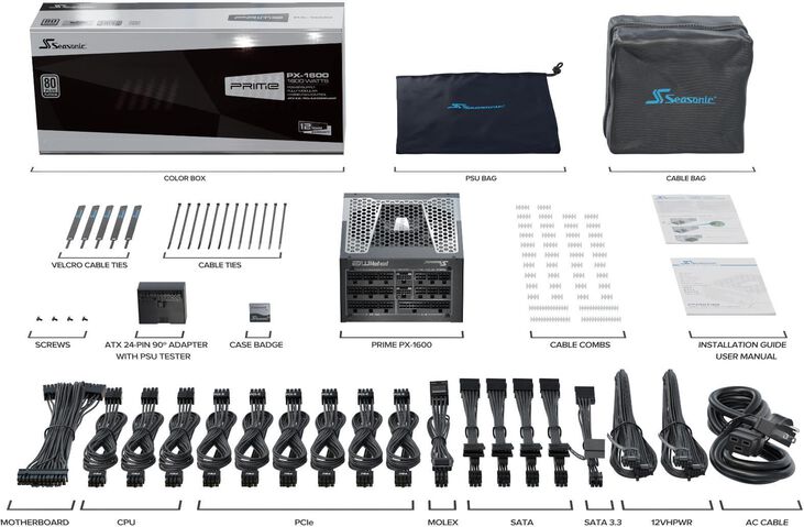 Fuente Modular Seasonic PRIME PX 1600W 80+ Platinum ATX3.0 image number 10