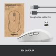 Rat&oacute;n Logitech Signature M650 L for Business 4000DPI Wireless/Bluetooth Blanco image number null