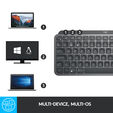 Teclado Logitech MX Keys Mini Bluetooth Grafito (US) image number null
