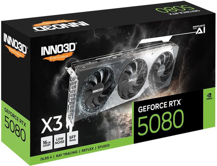 Tarjeta Gráfica Inno3D GeForce® RTX 5080 X3 16GB GDDR7 DLSS4 image number 1