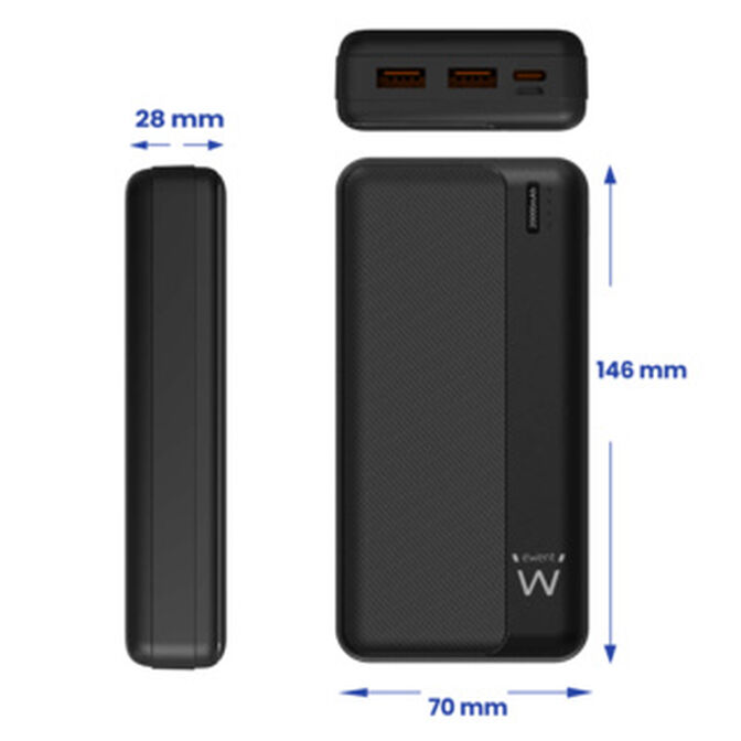 Powerbank Ewent EW1163 20000mAh PD 22.5W Fast Charging Negro image number 1