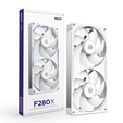 Ventilador NZXT F280X Perfomance RGB Single-Frame Blancas - Duplo Vent&iacute;lador 140mm (280mm) image number null